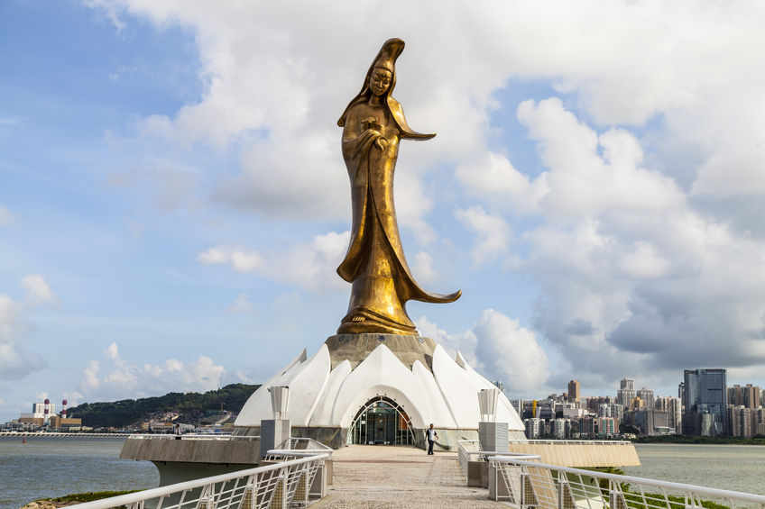 The statue of a Guanyin , Macau Mushroom Travel